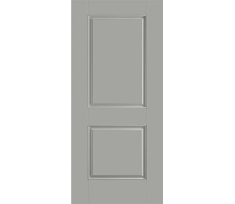 Minot Two Panel Square Fiberglass Entry Door